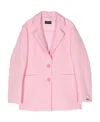 Monnalisa Single-breasted Tailored Jacket In Pink