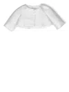 Monnalisa Single-button Bolero Jacket In White