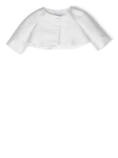 Monnalisa Babies' Single-button Bolero Jacket In White