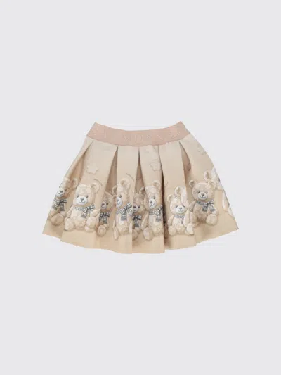 Monnalisa Skirt Kids Color Beige In Neutral