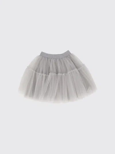 Monnalisa Skirt Kids Color Grey In Silver