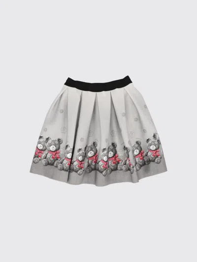 Monnalisa Skirt Kids Color Grey In Silver