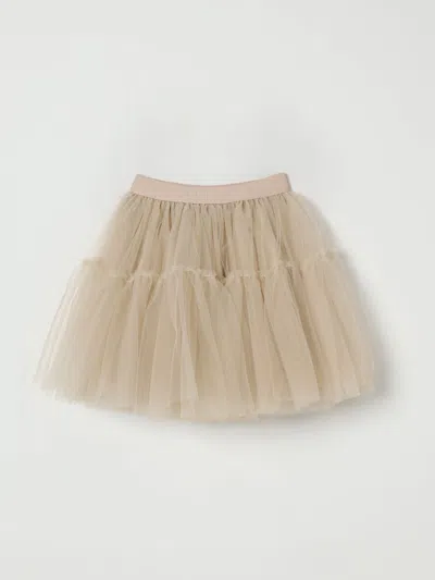 Monnalisa Skirt  Kids Color Beige In Neutral