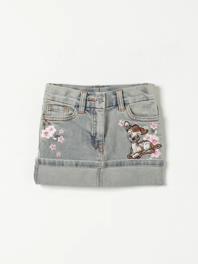 MONNALISA SKIRT MONNALISA KIDS COLOR DENIM,G49082028