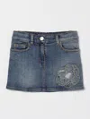 Monnalisa Bestickter Jeansrock In Denim