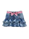Monnalisa Skirt With Ruffles And Bow In Gray