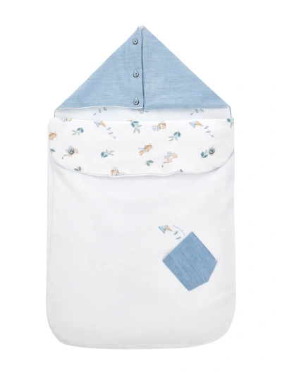 Monnalisa Sleeping Bag With Hood And Pocket In White