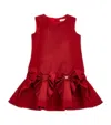 Monnalisa Duchesse Sleeveless Dress With Maxi Bows In Multi