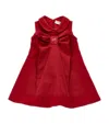 Monnalisa Sleeveless Duchess Dress In Red