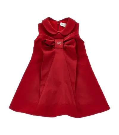 Monnalisa Kids' Sleeveless Duchess Dress In Red