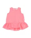 Monnalisa Sleeveless Extra-long Vest In Pink