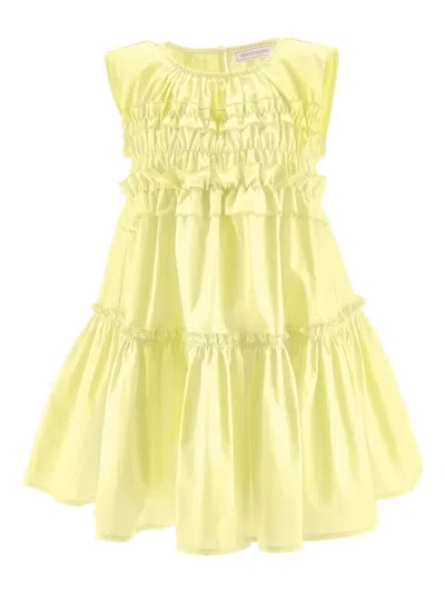 Monnalisa Kids' Sleeveless Ruffled Dress In Red