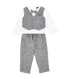 Monnalisa Elegant Playsuit With Bow Tie In Multi