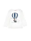 Monnalisa Snoopy Crewneck T-shirt In Cream