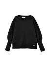 Monnalisa Soft Basic Sweater In Black