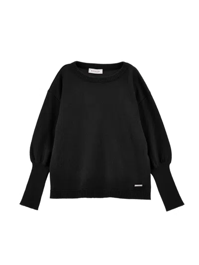Monnalisa Kids'   Soft Basic Sweater In Black