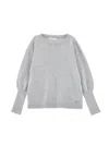 Monnalisa Soft Basic Sweater In Grey