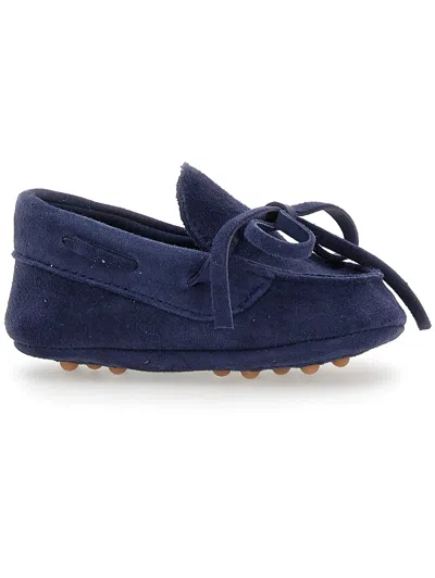 Monnalisa Kids'   Soft Bow Moccasin In Blue