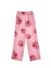 Monnalisa Soft Cady Rose Trousers In Rosa Fairy Tale
