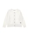 Monnalisa Soft Knit Cardigan In Cream