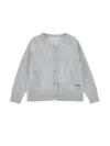 Monnalisa Soft Knit Cardigan In Grey