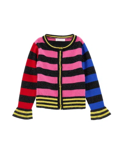 Monnalisa Kids'   Soft Lurex Cardigan In Multicolor