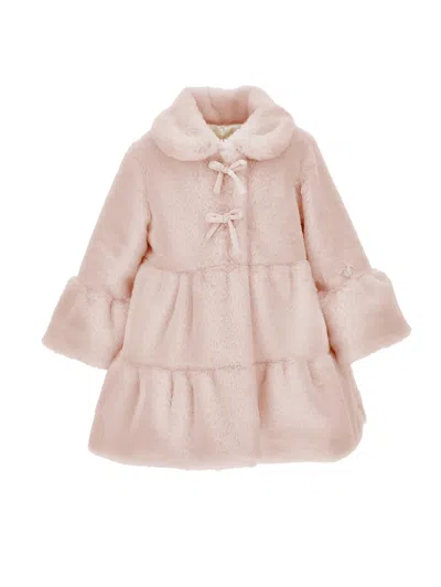 Monnalisa Kids'   Soft Plush Coat In Shirinking Violet