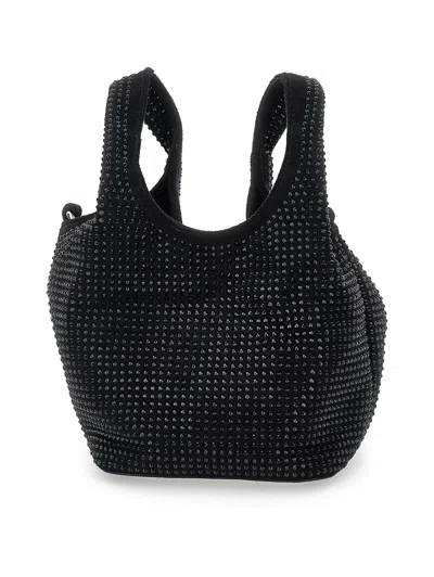 Monnalisa Kids'   Soft Rhinestone Bag In Black