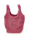 Monnalisa Soft Rhinestone Bag In Fuchsia