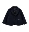 Monnalisa Unlined Milano Stitch Blazer In Blue