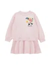 Monnalisa Sporty Sweatshirt Dress In Onion Couture