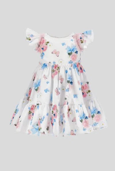 Monnalisa Kids' Spring Dress White Child