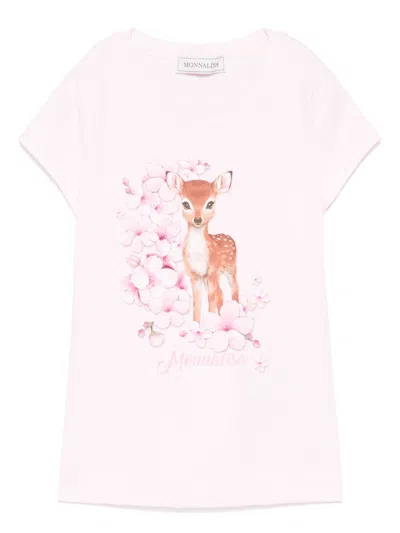 Monnalisa Kids' St. Bosco T-shirt In Pink