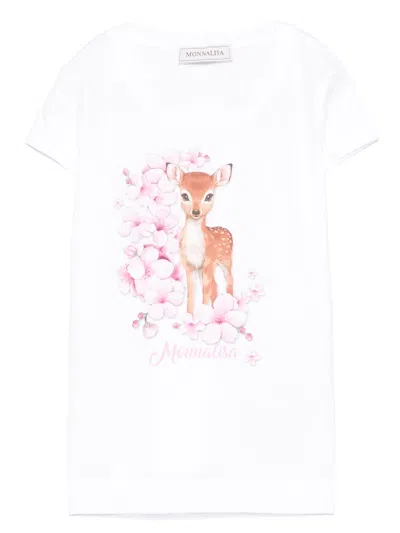 Monnalisa Kids' St. Bosco T-shirt In White