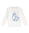 Monnalisa T-shirt St. Castle Aus Einem Baumwollgemisch In Weiss