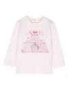 Monnalisa St. Circus Graphic-print Cotton T-shirt In Pink