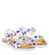 Monnalisa St. Cuori Faux Leather Sandals In White