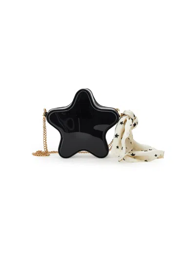Monnalisa Kids'   Star Bag With Scarf In Black
