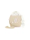 Shop Monnalisa Beuteltasche Aus Stroh Mit Bommel In Beige