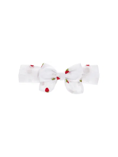 Monnalisa Kids'   Strawberry Band In White
