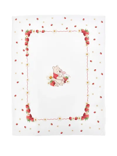 Monnalisa Strawberry-print Blanket In White