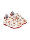 Monnalisa Strawberry-print Glitter Sneakers In Multi