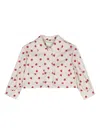 Monnalisa Printed Cotton Gabardine Jacket In Neutrals