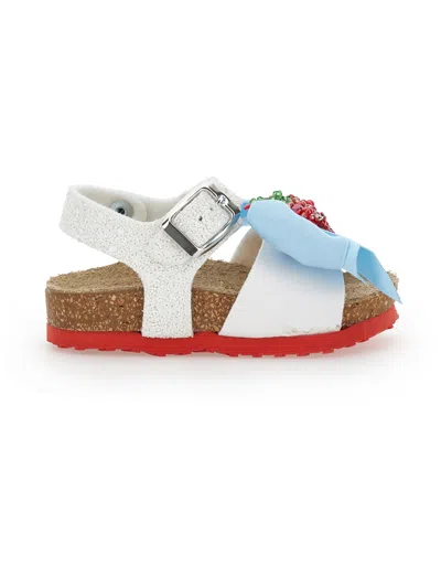 Monnalisa Babies'   Strawberry Sandals In White + Red