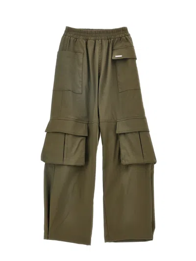 Monnalisa Kids'   Stretch Cargo Trousers In Army Green