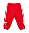 Monnalisa Bow-detail Track Pants In Red