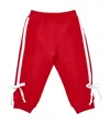 Monnalisa Pants With Side Laces In Red