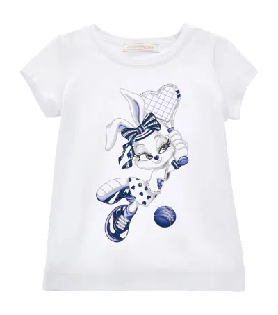 Monnalisa Kids' Stretch-cotton Bunny T-shirt