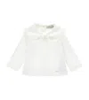Monnalisa Pullover Mit Spitzenkragen In White