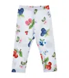 Monnalisa Frui-print Leggings In Blue